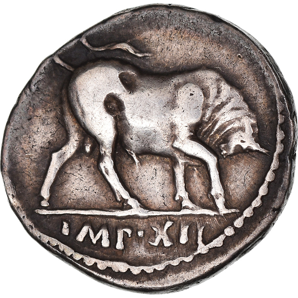 Coin, Ancient Rome, Roman Empire (27 BC – AD 476), Augustus, Denarius, 11-10