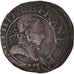 Moneta, Francja, Henri III, Double Tournois, 1588, Amiens, VF(30-35), Miedź