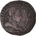 Munten, Frankrijk, Henri III, Double Tournois, 1588, Amiens, FR+, Koper