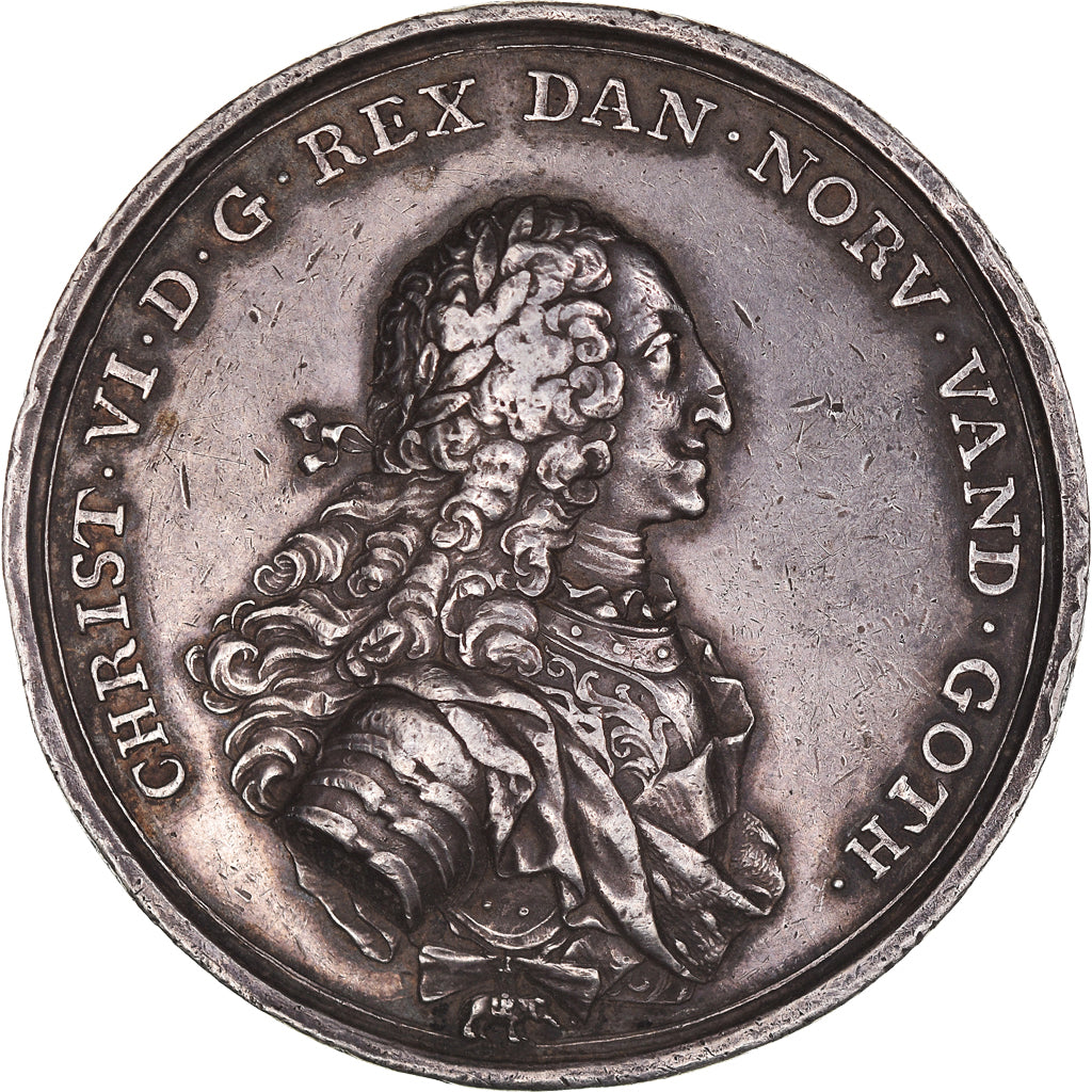 Denmark, Medal, Christian VI, Bicentennial of the Reformation, 1736, EF(40-45)