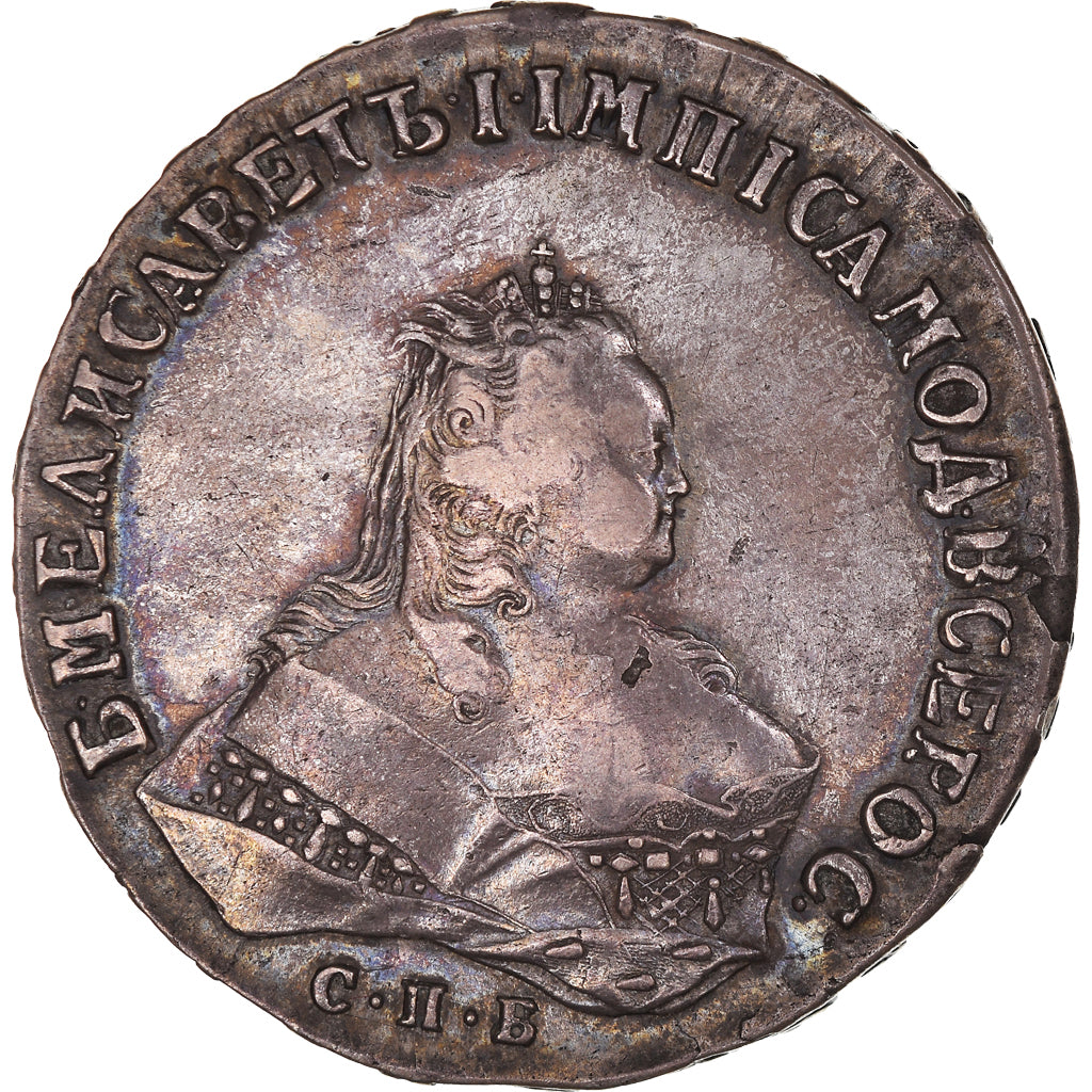 Moneta, Russia, Elizabeth, Rouble, 1746, Saint-Petersburg, BB, Argento, KM:19b.4