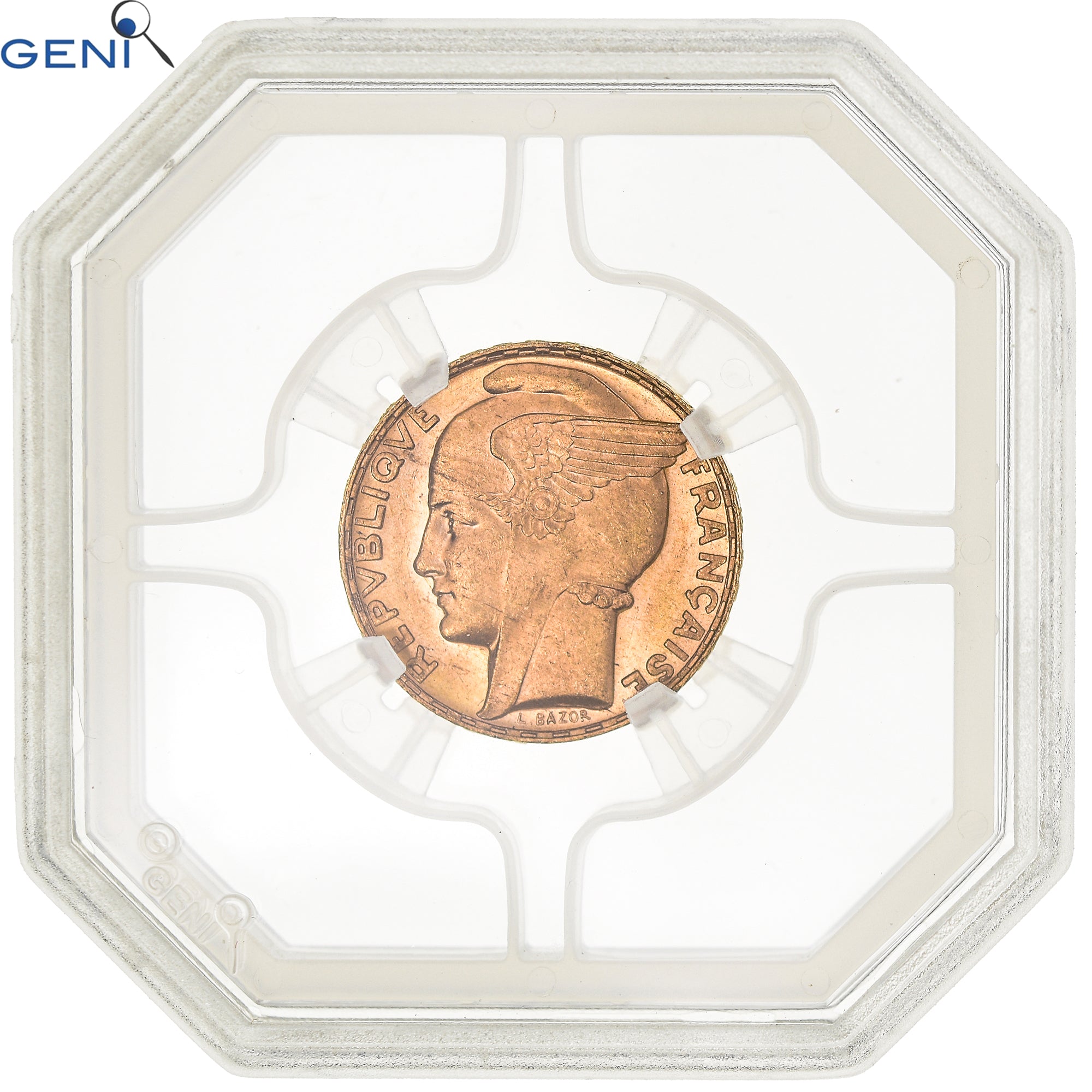 Coin, France, Bazor, 100 Francs, 1935, Paris, GENI, MS63, MS(63), Gold, KM:880