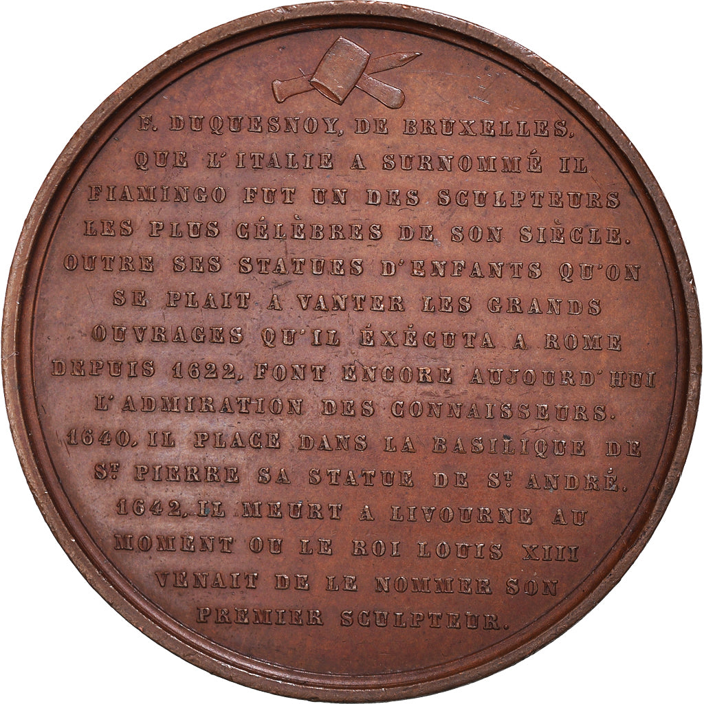 Belgien, Medaille, François Duquesnoy, Jouvenel, VZ+, Bronze
