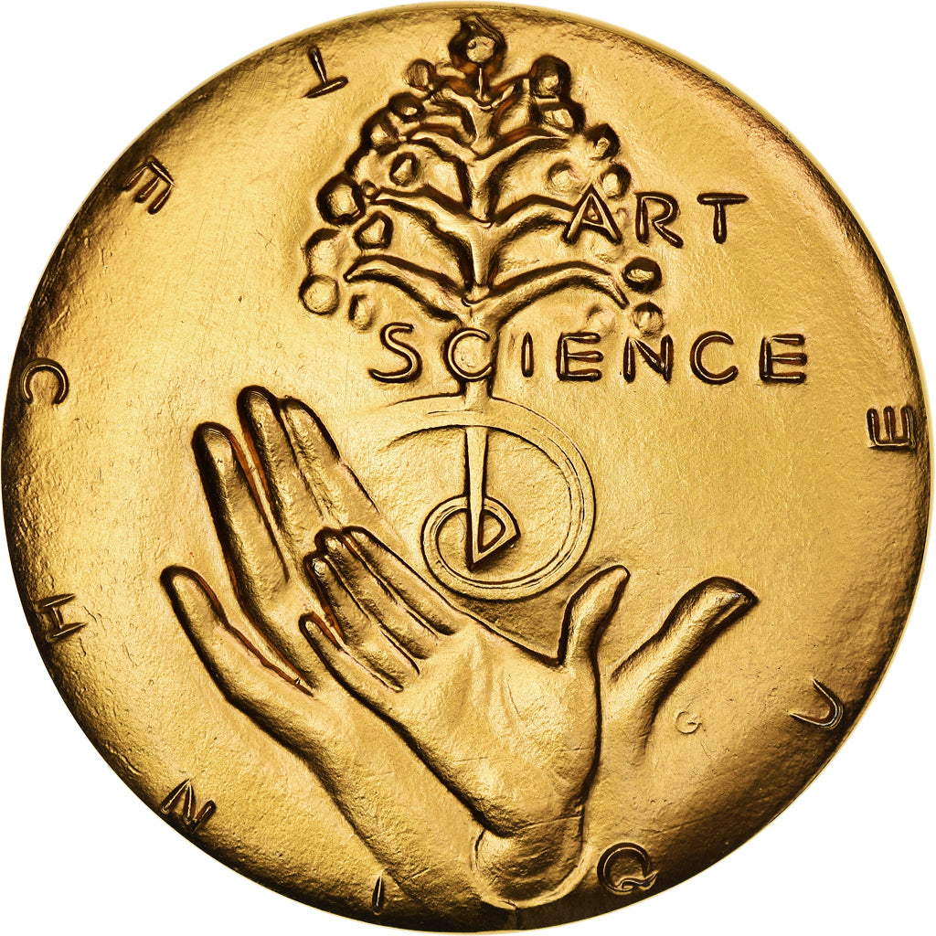 France, Medal, Médaille de l'Enseignement Technique, MS(63), Vermeil