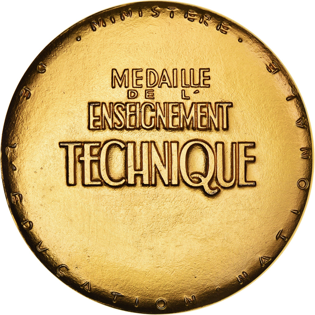 France, Medal, Médaille de l'Enseignement Technique, MS(63), Vermeil
