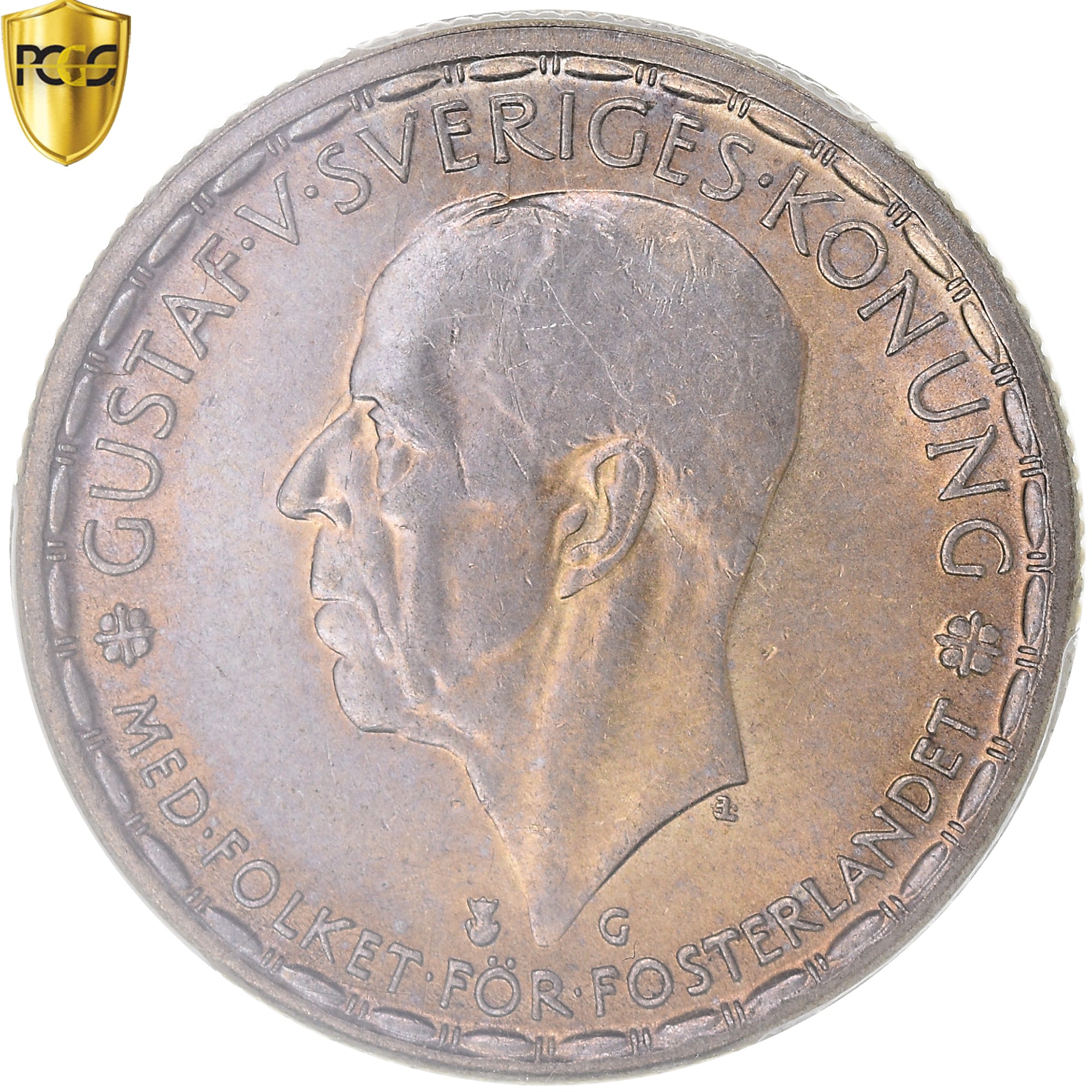 Coin, Sweden, Gustaf V, Krona, 1944, PCGS, AU58, AU(55-58), Silver, KM:814