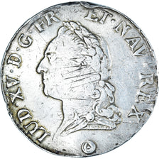 Moeda, França, Louis XV, Écu à la vieille tête, Ecu, 1772, Perpignan