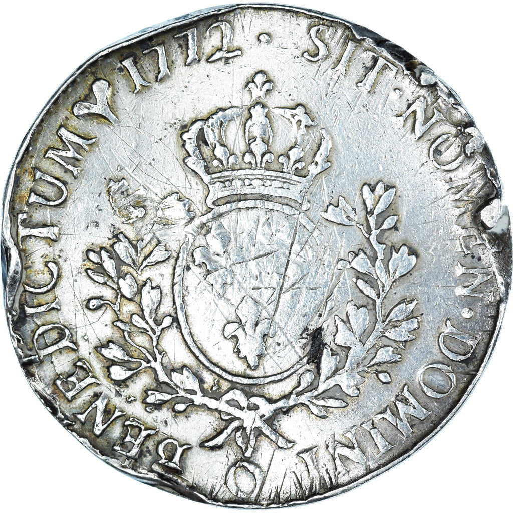 Moeda, França, Louis XV, Écu à la vieille tête, Ecu, 1772, Perpignan