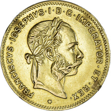 Moeda, Áustria, Franz Joseph I, 4 Florin 10 Francs, 1892, Vienna, AU(50-53)