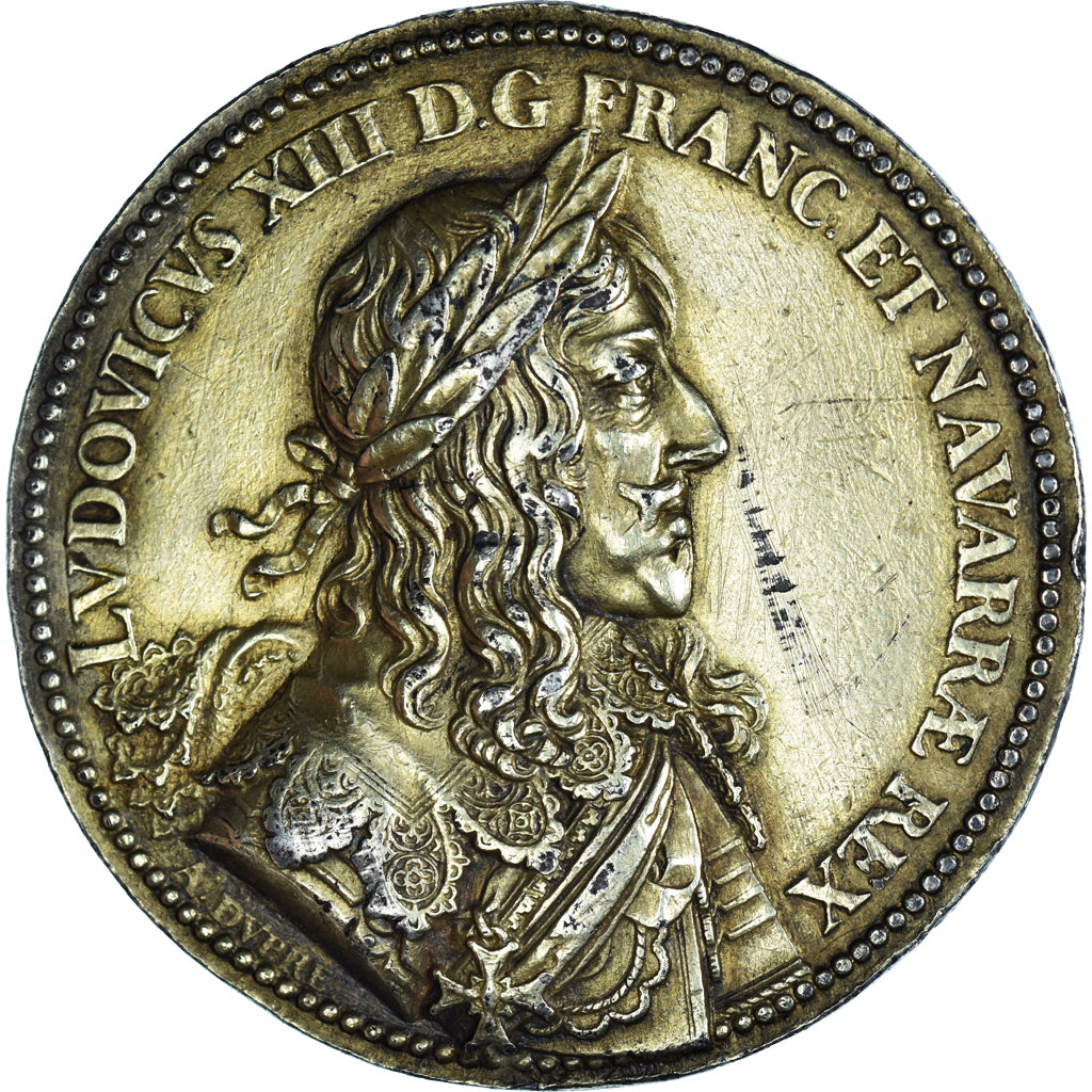 France, Medal, Louis XIII, Cardinal de Richelieu, 1641, Abraham Dupré