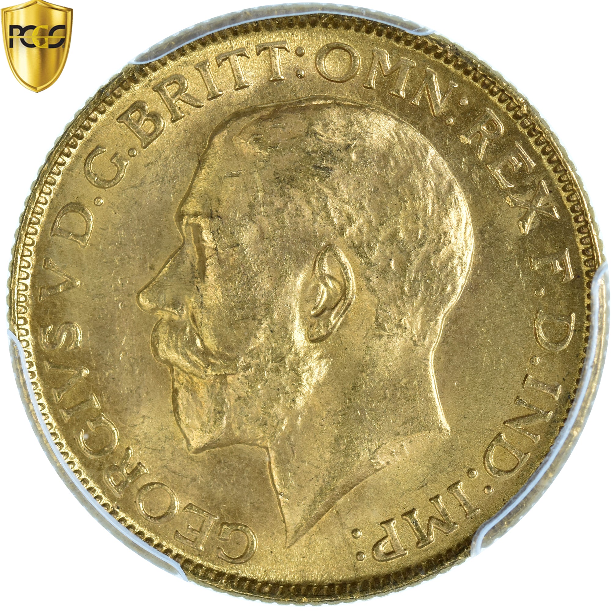 Coin, INDIA-BRITISH, George V, Sovereign, 1918, Bombay, PCGS, MS65, MS(65-70)