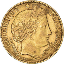 Moneta, Francja, Cérès, 10 Francs, 1851, Paris, EF(40-45), Złoto, KM:770