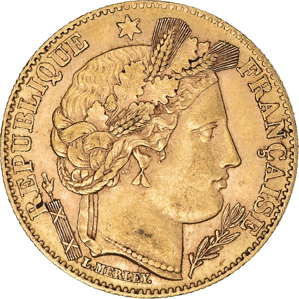 Moeda, França, Cérès, 10 Francs, 1899, Paris, AU(50-53), Dourado, KM:830