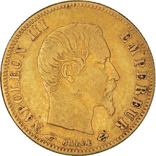 Moneda, Francia, Napoleon III, 5 Francs, 1857, Paris, MBC, Oro, KM:787.1