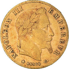 Coin, France, Napoleon III, 5 Francs, 1867, Paris, AU(50-53), Gold, KM:803.1