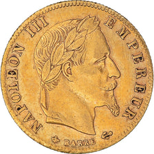Moneta, Francja, Napoleon III, 5 Francs, 1867, Paris, AU(50-53), Złoto
