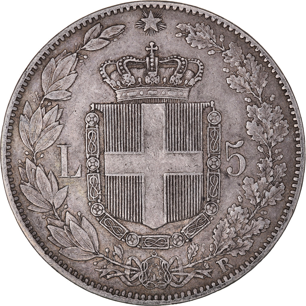 Coin, Italy, Umberto I, 5 Lire, 1878, Rome, EF(40-45), Silver, KM:20