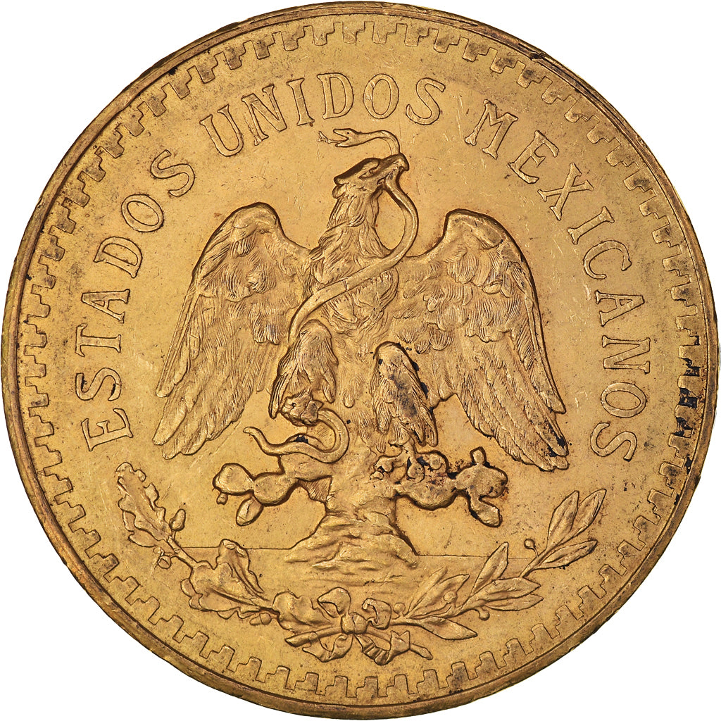 Munten, Mexico, 50 Pesos, 1923, Mexico City, PR, Goud, KM:481