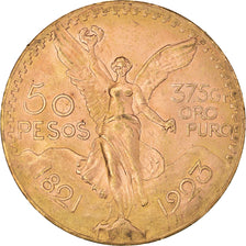 Moneta, Messico, 50 Pesos, 1923, Mexico City, SPL-, Oro, KM:481