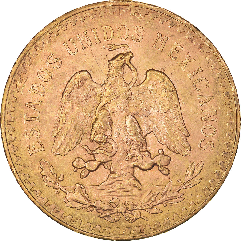 Moneda, México, 50 Pesos, 1924, Mexico City, EBC, Oro, KM:481