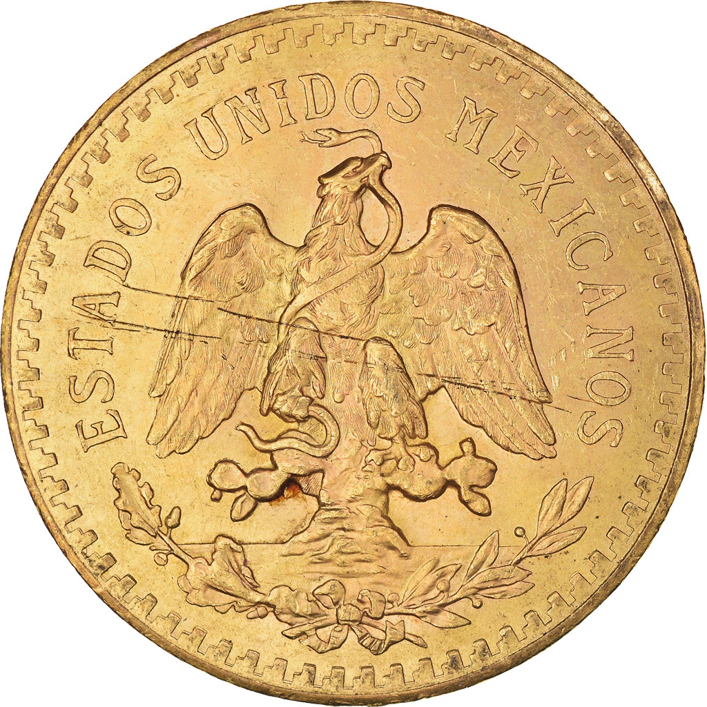 Moneda, México, 50 Pesos, 1927, Mexico City, EBC, Oro, KM:481