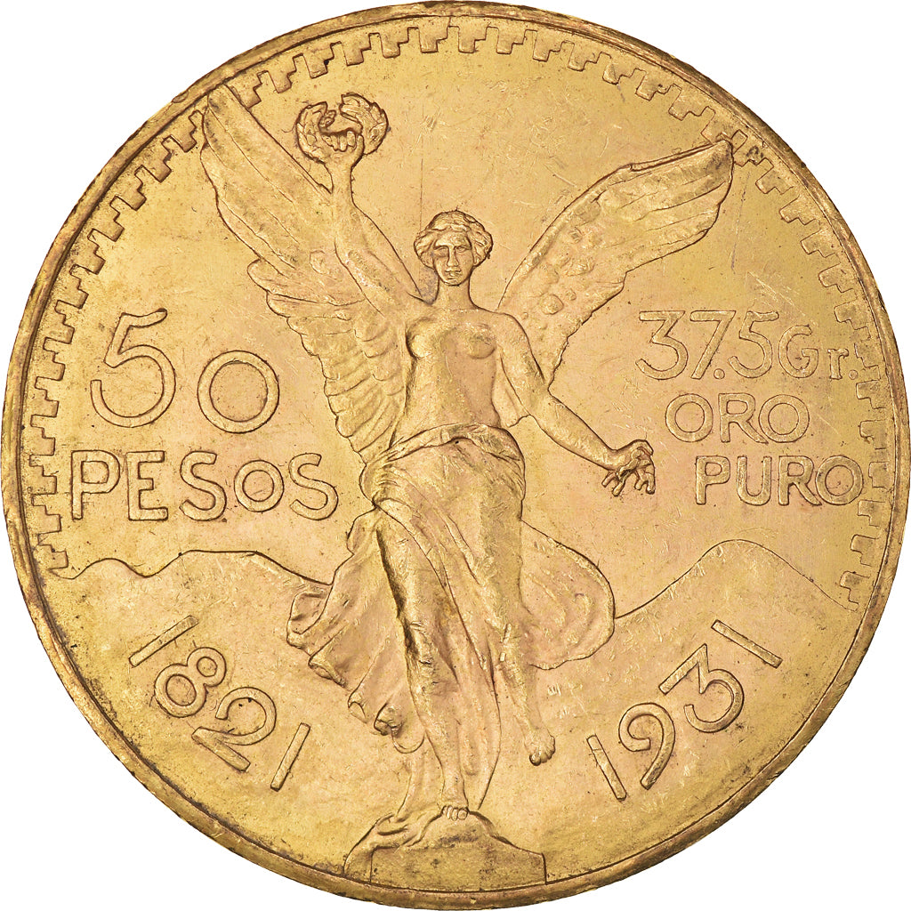 Moneda, México, 50 Pesos, 1931, Mexico City, EBC, Oro, KM:481
