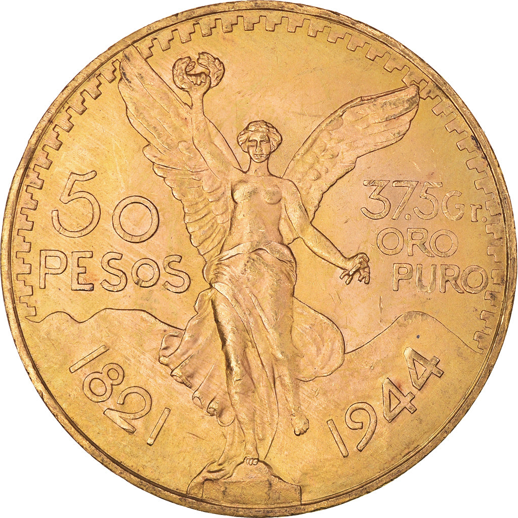 Moneta, Messico, 50 Pesos, 1944, Mexico City, SPL, Oro, KM:481