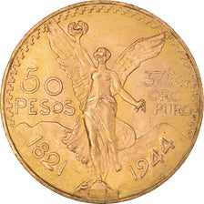 Moneta, Messico, 50 Pesos, 1944, Mexico City, SPL, Oro, KM:481