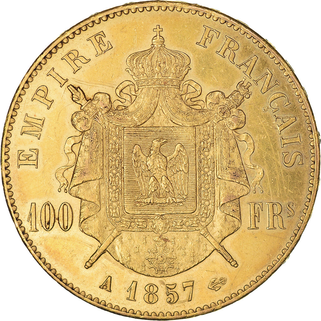 Monnaie, France, Napoleon III, 100 Francs, 1857, Paris, TTB+, Or, Gadoury:1135