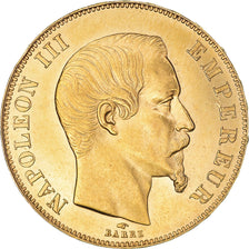 Coin, France, Napoleon III, 50 Francs, 1857, Paris, AU(55-58), Gold, KM:785.1