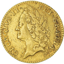 Moneda, Gran Bretaña, George II, 1/2 Guinea, 1746, London, MBC, Oro, KM:580.1