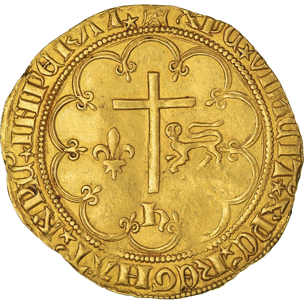 Monnaie, France, Henri VI, Salut d'or, Dijon, TTB+, Or, Duplessy:443A