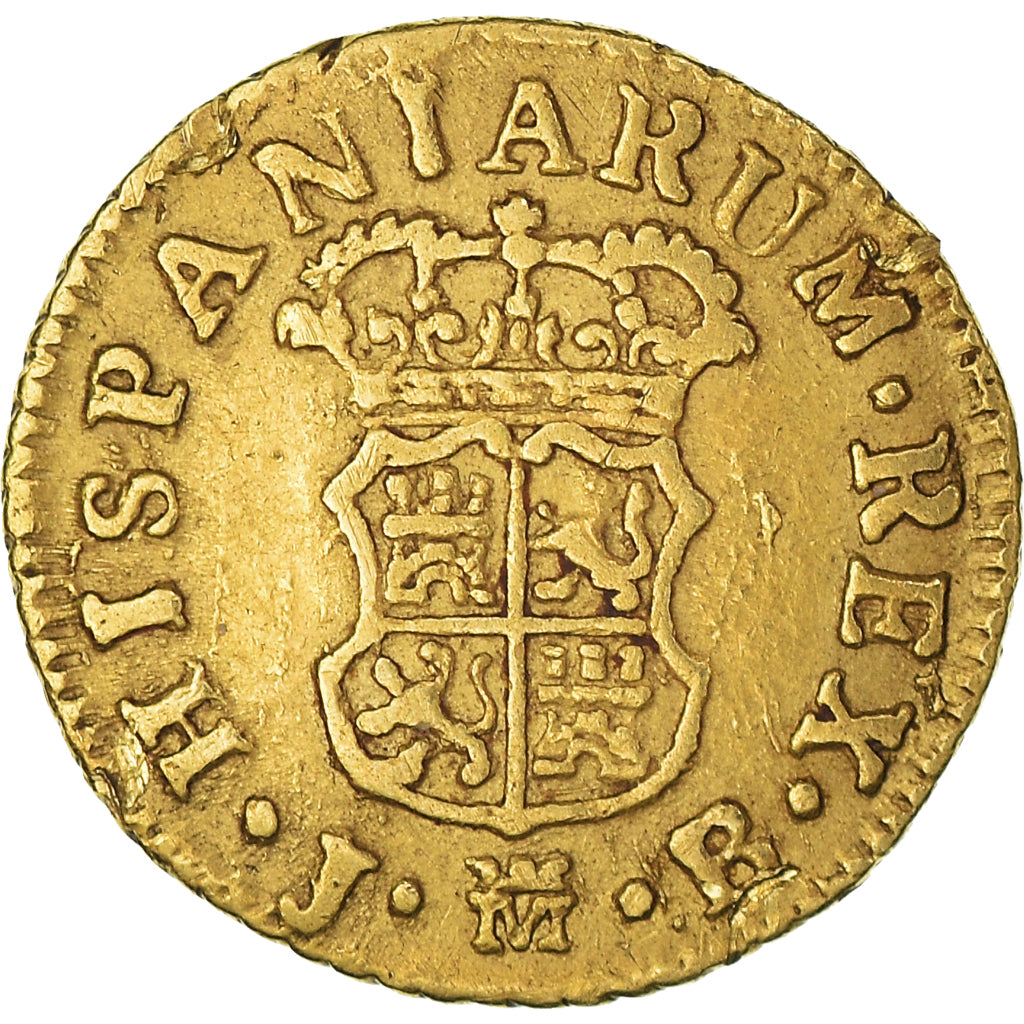 Monnaie, Espagne, Ferdinand VI, 1/2 Escudo, 1758, Madrid, TTB, Or, KM:378