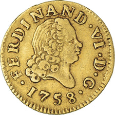 Monnaie, Espagne, Ferdinand VI, 1/2 Escudo, 1758, Madrid, TTB, Or, KM:378