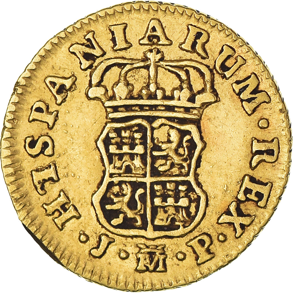 Moneda, España, Charles III, 1/2 Escudo, 1760, Madrid, MBC, Oro, KM:389.1