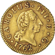 Moneda, España, Charles III, 1/2 Escudo, 1762, Madrid, MBC, Oro, KM:389.1