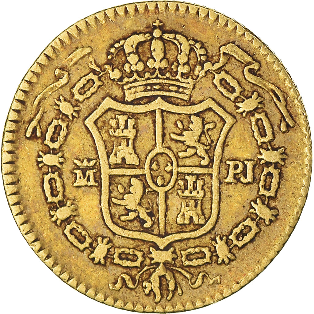 Moneda, España, Charles III, 1/2 Escudo, 1772, Madrid, MBC, Oro, KM:415.1