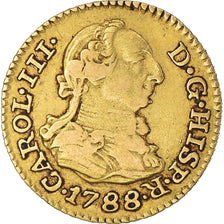 Coin, Spain, Charles IV, 1/2 Escudo, 1788, Madrid, EF(40-45), Gold, KM:433