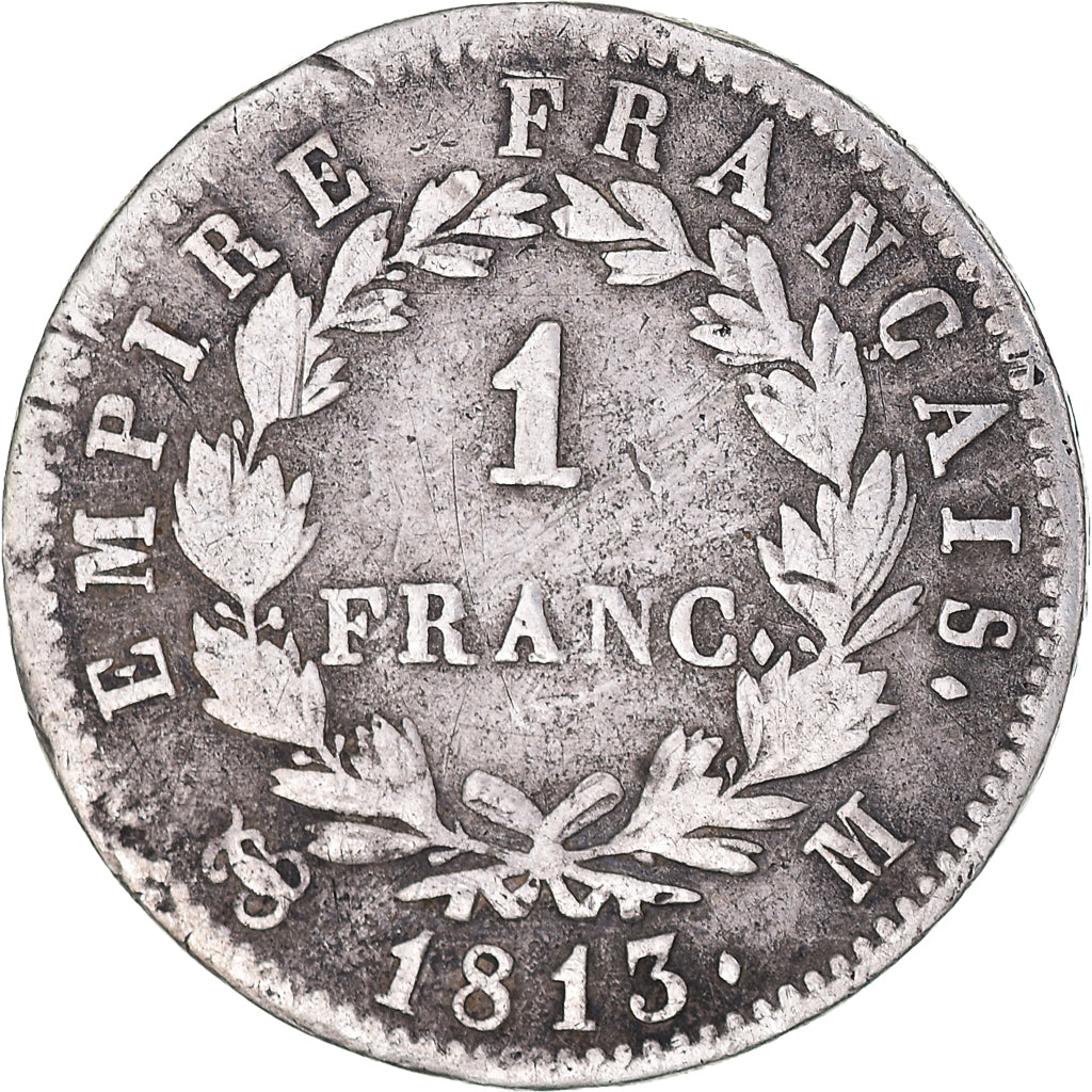 Münze, Frankreich, Napoleon I, Franc, 1813, Toulouse, S, Silber, KM:692.10