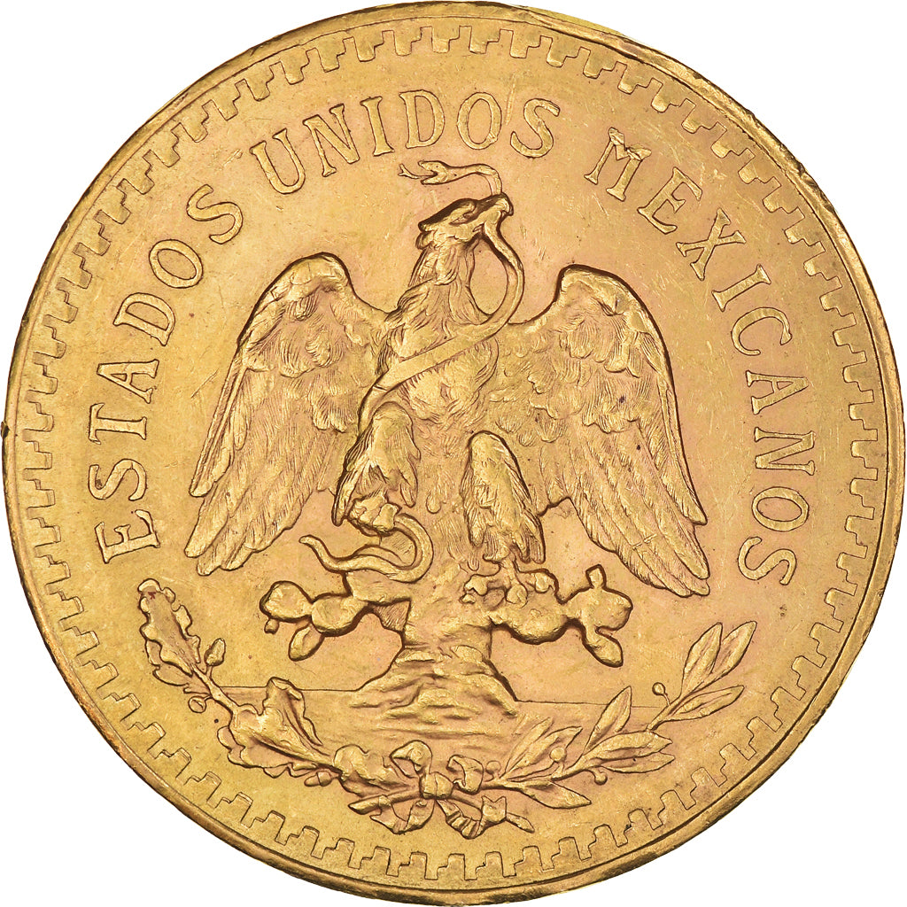 Munten, Mexico, 50 Pesos, 1923, Mexico City, PR, Goud, KM:481