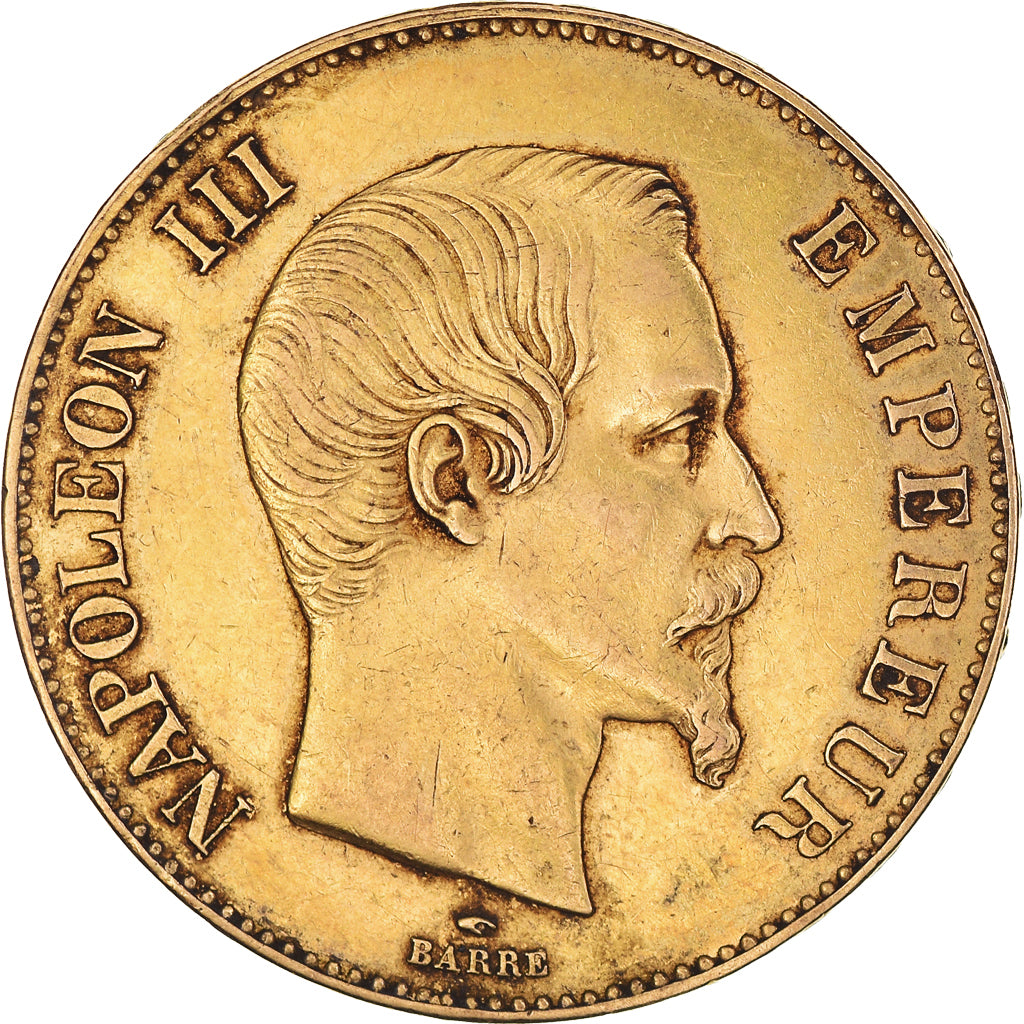 Munten, Frankrijk, Napoleon III, 100 Francs, 1859, Paris, ZF, Goud, KM:786.1