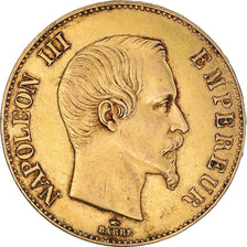 Munten, Frankrijk, Napoleon III, 100 Francs, 1859, Paris, ZF, Goud, KM:786.1