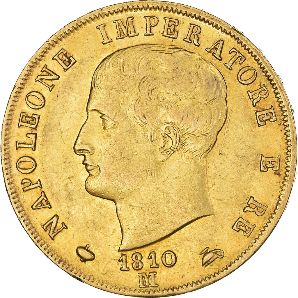 Moeda, ESTADOS ITALIANOS, KINGDOM OF NAPOLEON, Napoleon I, 40 Lire, 1810, Milan