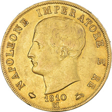 Moeda, ESTADOS ITALIANOS, KINGDOM OF NAPOLEON, Napoleon I, 40 Lire, 1810, Milan