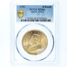 Coin, South Africa, Krugerrand, 1983, Pretoria, PCGS, MS66, MS(65-70), Gold