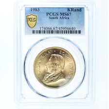Coin, South Africa, Krugerrand, 1983, Pretoria, PCGS, MS67, MS(65-70), Gold