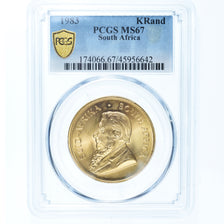 Coin, South Africa, Krugerrand, 1983, Pretoria, PCGS, MS67, MS(65-70), Gold