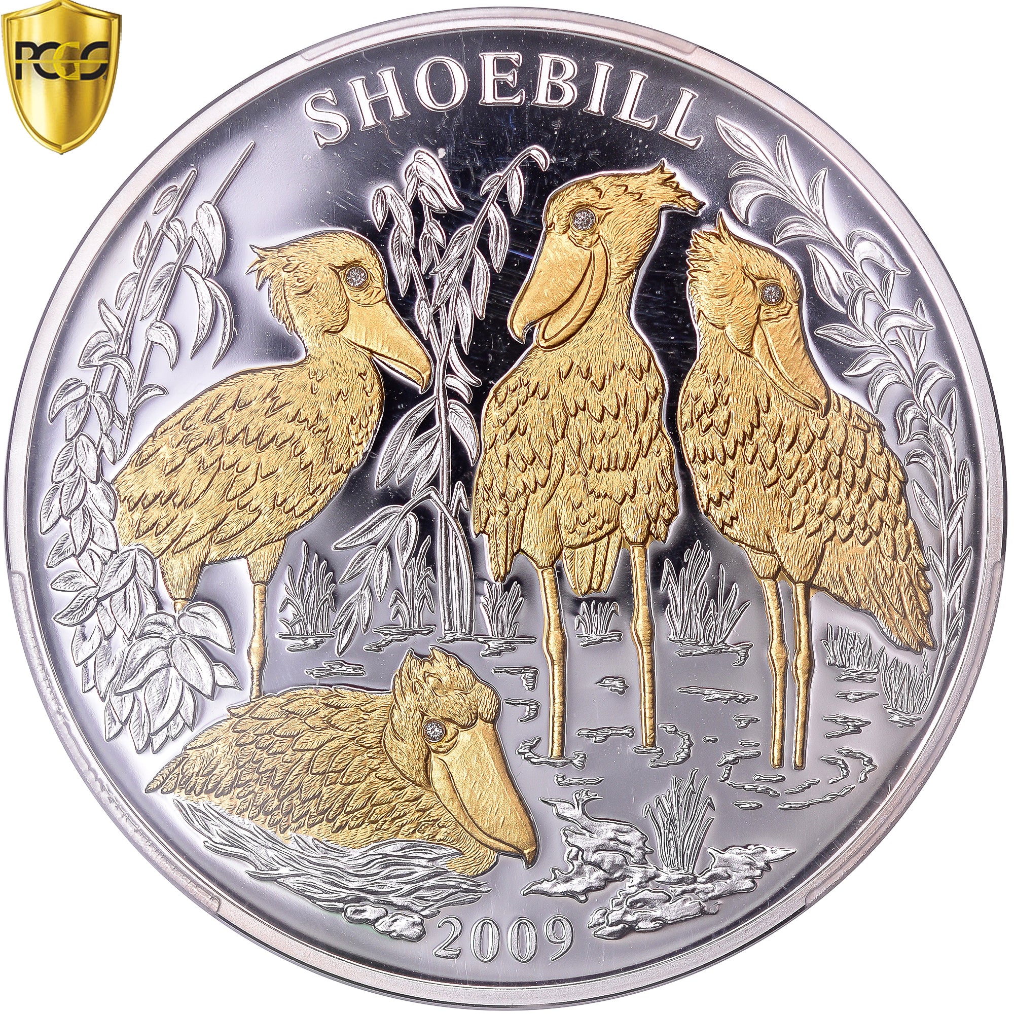 Moneta, Ruanda, Shoebill, 1000 Francs, 2009, Proof, TOP POP, PCGS, PR69DCAM