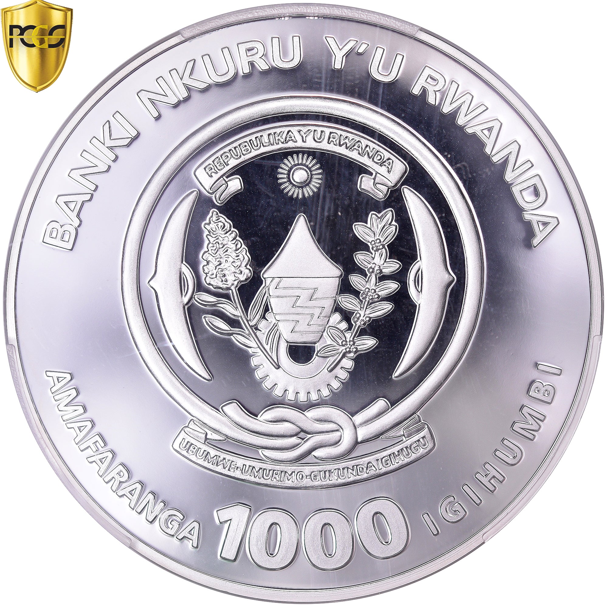 Moneta, Ruanda, Shoebill, 1000 Francs, 2009, Proof, TOP POP, PCGS, PR69DCAM