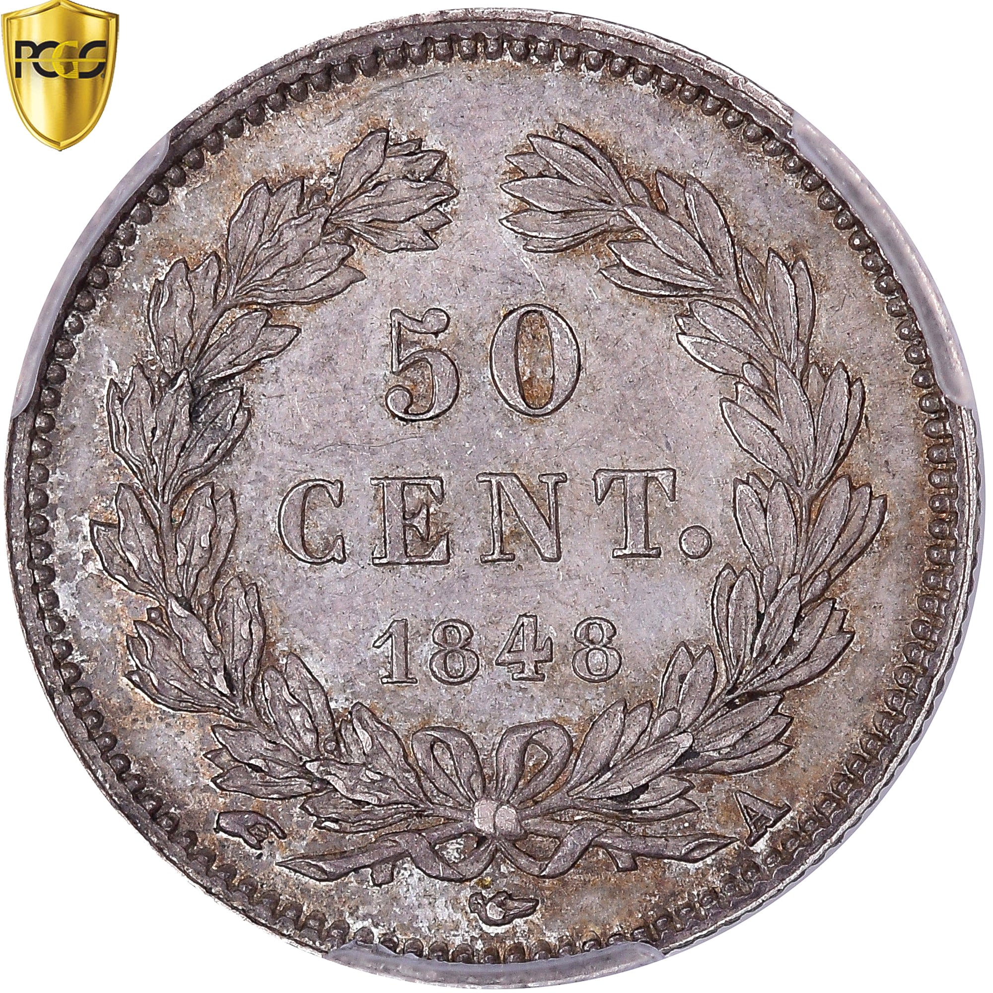 Moneta, Francia, Louis-Philippe, 50 Centimes, 1848, Paris, PCGS, AU58, SPL-